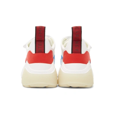 Shop Stella Mccartney White And Red Eclypse Strap Sneakers In 9064 W/re/b