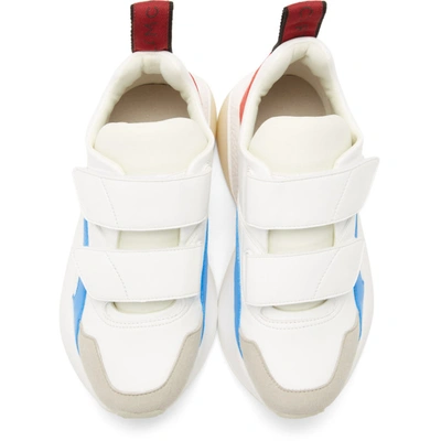 Shop Stella Mccartney White And Red Eclypse Strap Sneakers In 9064 W/re/b