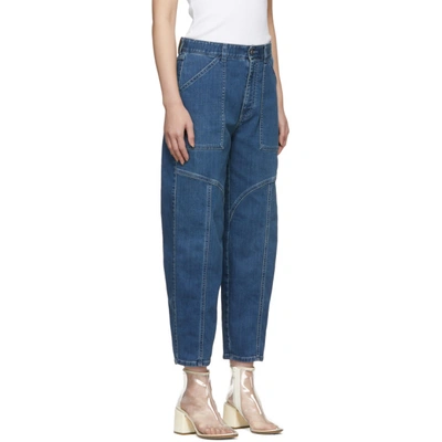 Shop Stella Mccartney Blue Wide Leg Jeans In 4140 Midbl