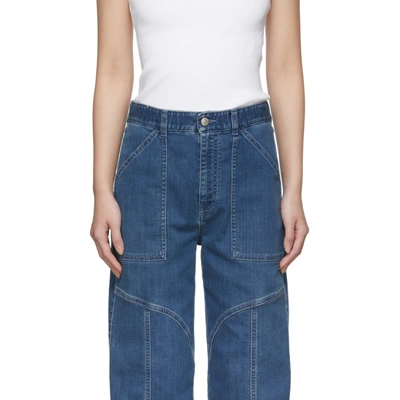 Shop Stella Mccartney Blue Wide Leg Jeans In 4140 Midbl