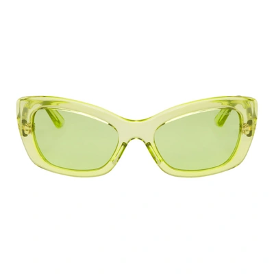 Shop Prada Green Postcard Sunglasses In 340348 Gree