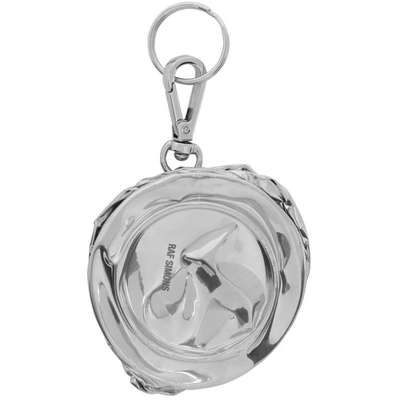 Shop Raf Simons Silver Crushed Can Keychain In 00082 Silve
