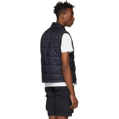 Shop Stone Island Blue Micro Quilted Vest In V0028 Blue