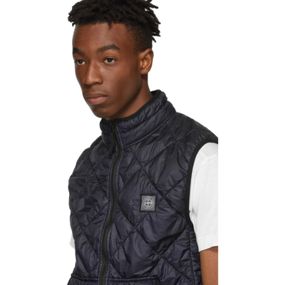 Shop Stone Island Blue Micro Quilted Vest In V0028 Blue