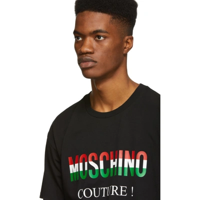 Shop Moschino Black Logo T-shirt In A1555 Black