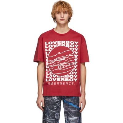 Shop Charles Jeffrey Loverboy Red Cult Of Jupiter T-shirt
