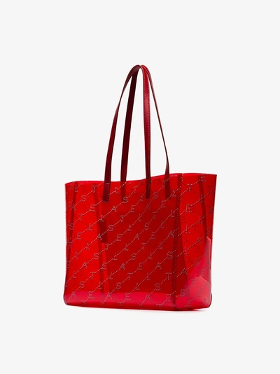 Shop Stella Mccartney Transparente Handtasche In Red