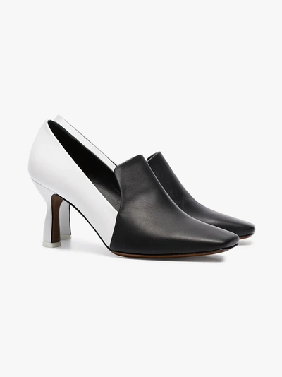 Shop Neous Black And White Aerid 50 Leather Pumps In Black/white