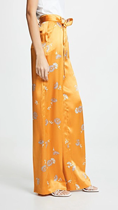 Shop Equipment Margeurite Florale Evonne Trousers In Orangerale Multi