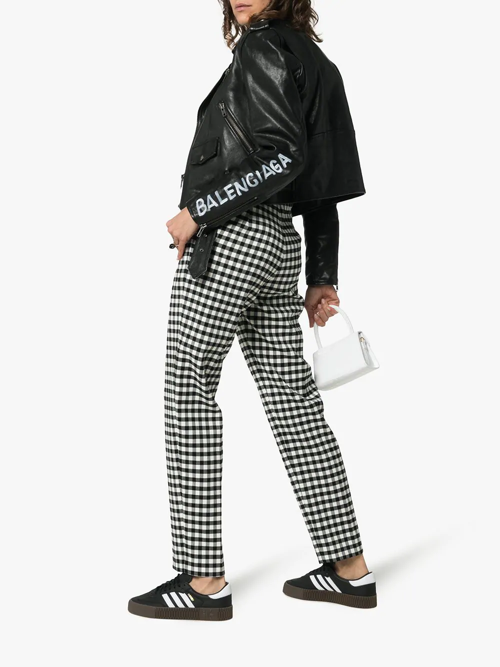 adidas originals samba rose sneakers in black with dark gum sole