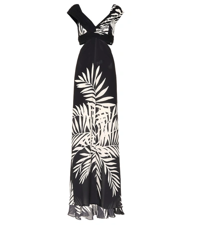 Shop Johanna Ortiz Palma Negra Silk Maxi Dress In Black