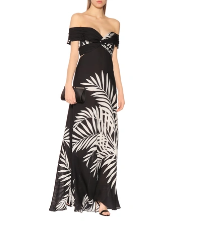 Shop Johanna Ortiz Palma Negra Silk Maxi Dress In Black