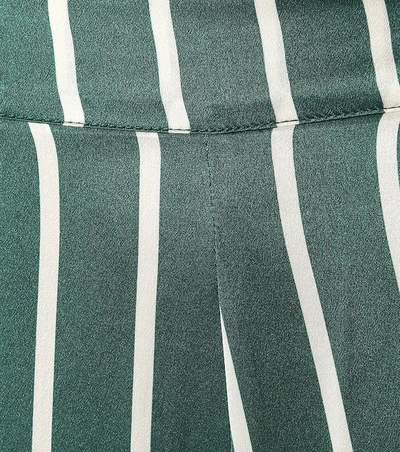 Shop Asceno Silk Pajama Bottoms In Green