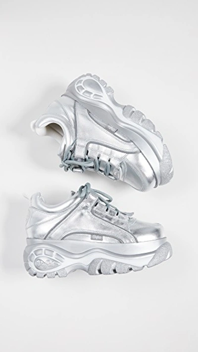 Shop Buffalo Classic Kicks Sneakers In Silver