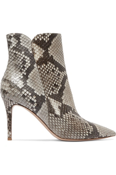 Shop Gianvito Rossi Levy 85 Python Ankle Boots In Snake Print