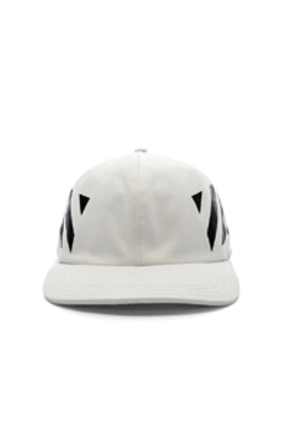 Shop Off-white Diagonal Baseball Cap In Off White & Black