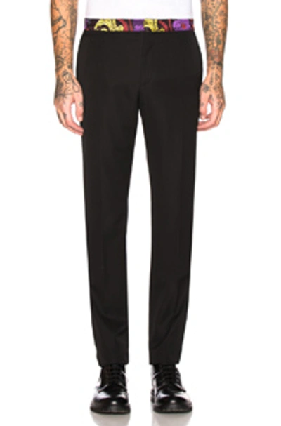 Shop Versace Evening Trouser In Multi