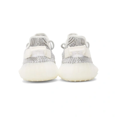 Shop Yeezy White And Grey  Boost 350 V2 Sneakers In Static