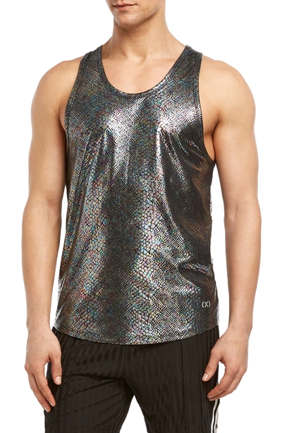 Shop 2(x)ist Stretch Tank Top In Iridescent Snake - Dark