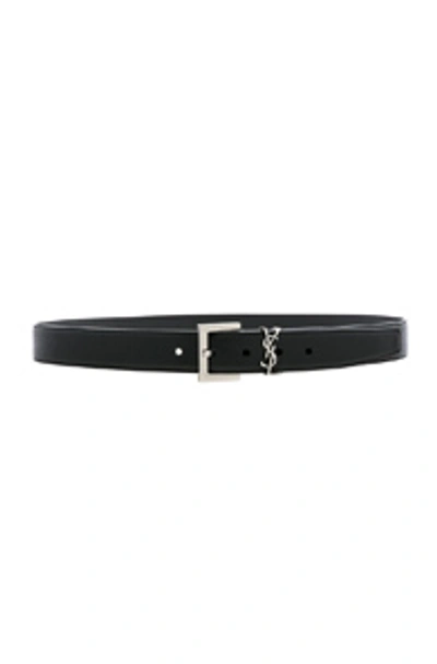 Shop Saint Laurent Belt In Black