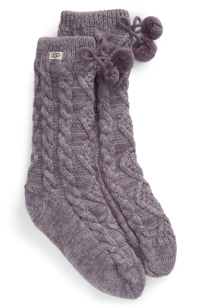 Shop Ugg Fleece Lined Socks In Lavender Aura