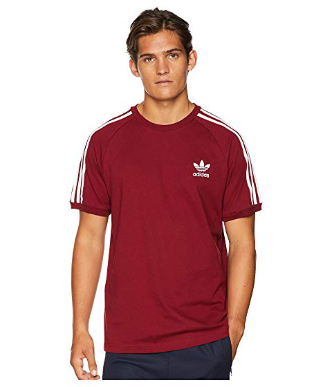 Adidas Originals 3-stripes Tee, Collegiate Burgundy | ModeSens