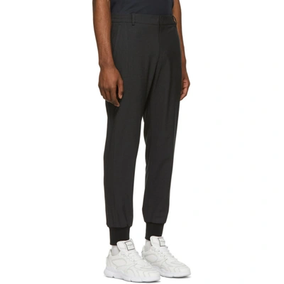 Shop Wooyoungmi Grey Cuffed Trousers In 913g Grey