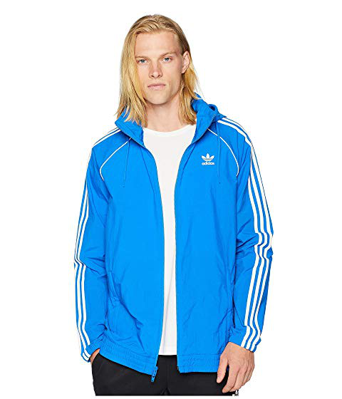 adidas sst windbreaker blue