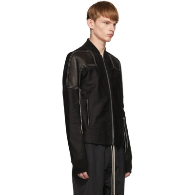 Shop Rick Owens Black Rottersis Bomber Jacket In 0908blkprl