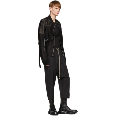 Shop Rick Owens Black Rottersis Bomber Jacket In 0908blkprl