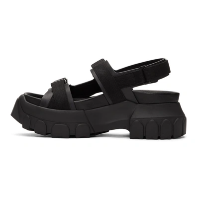 Shop Rick Owens Black Tractor Sandals In 99 Black