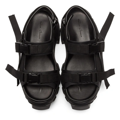 Shop Rick Owens Black Tractor Sandals In 99 Black