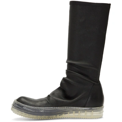 Shop Rick Owens Black Sock Boots In 90blkclr