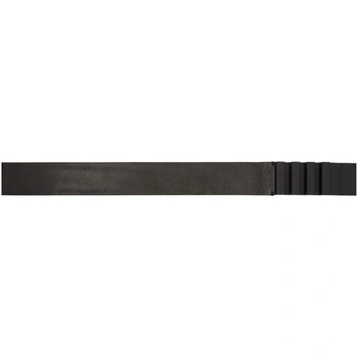 Shop Maison Margiela Black Grained Belt In T8013 Black