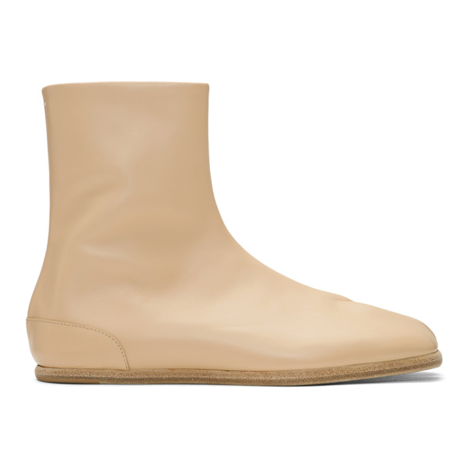 flat beige boots
