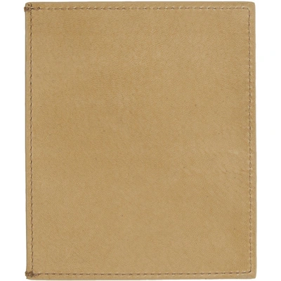 Shop Rick Owens Beige Leather Card Holder In 31 Nude
