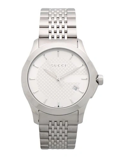 Shop Gucci Wrist Watch In Silver