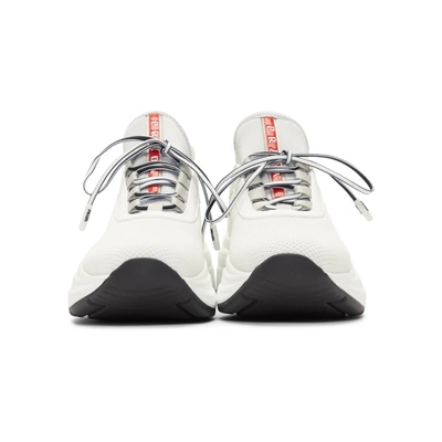 Shop Prada White Chunky Sneakers In F0n87 White