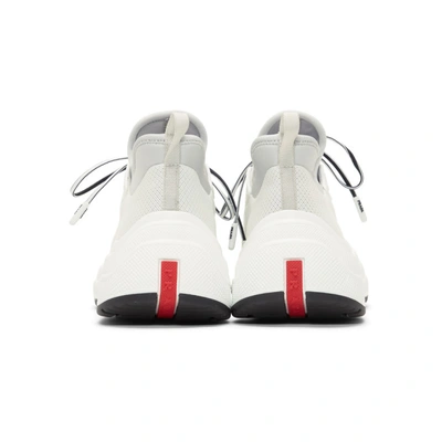 Shop Prada White Chunky Sneakers In F0n87 White