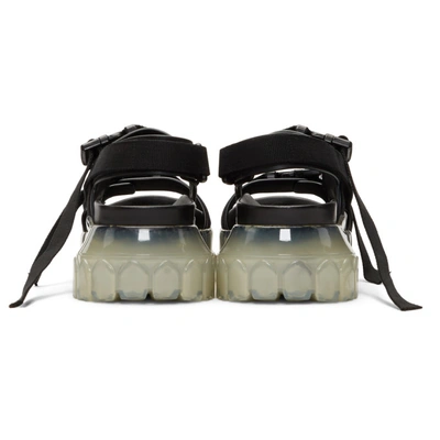 Shop Rick Owens Black And Transparent Tractor Sandals In 990 Black