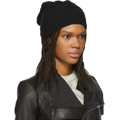 Shop Rick Owens Black Medium Wool Beanie In 09 Black