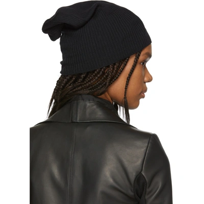 Shop Rick Owens Black Medium Wool Beanie In 09 Black