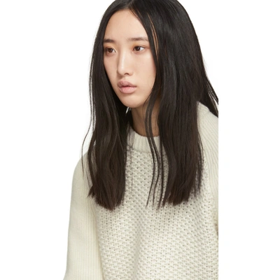 Shop Chloé Chloe Off-white Wool Cashmere Chunky Sweater