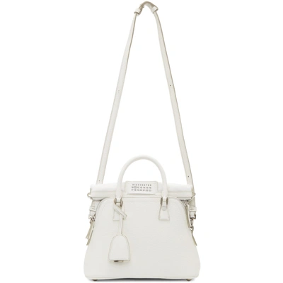 Shop Maison Margiela White Medium 5ac Bag In T1003 White