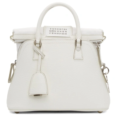 Shop Maison Margiela White Medium 5ac Bag In T1003 White