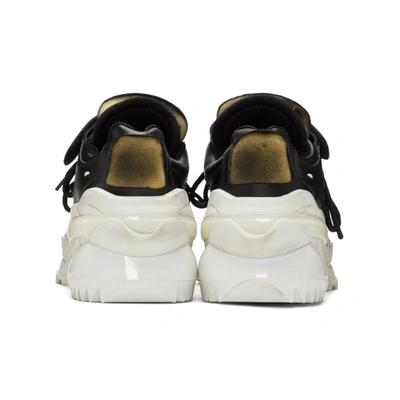 Shop Maison Margiela Black Retro Fit Sneakers In T8013 Black