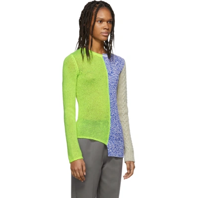 Shop Maison Margiela Multicolor Gauge 5/spliced Sweater In 001f Yellow