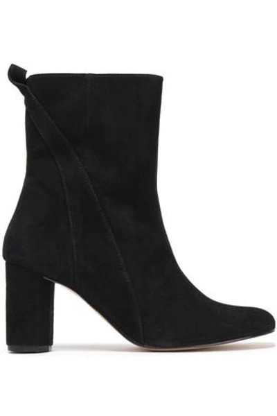 Shop Ganni Woman Carly Suede Ankle Boots Black