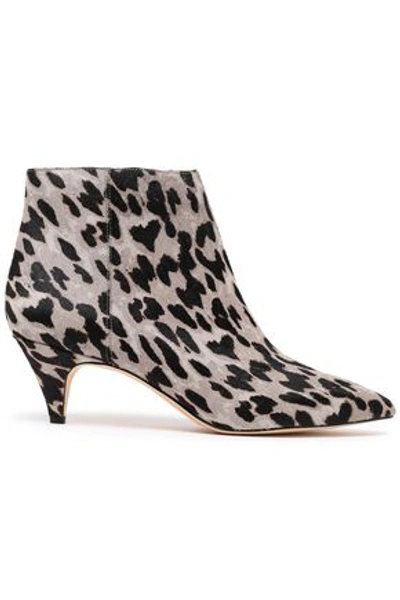 Shop Sam Edelman Woman Kinzey Leopard-print Calf Hair Ankle Boots Animal Print
