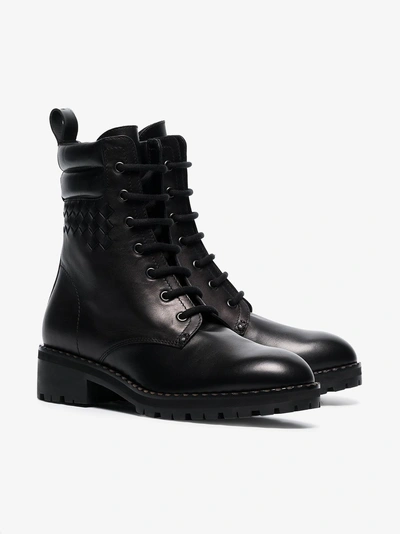 Shop Bottega Veneta Black Eldfell Leather Boots